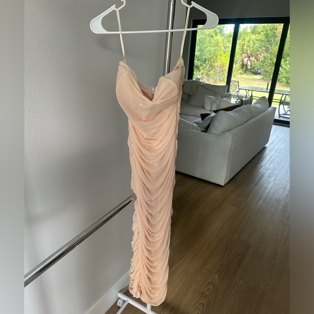 Blush Bodycon Strapless Dress